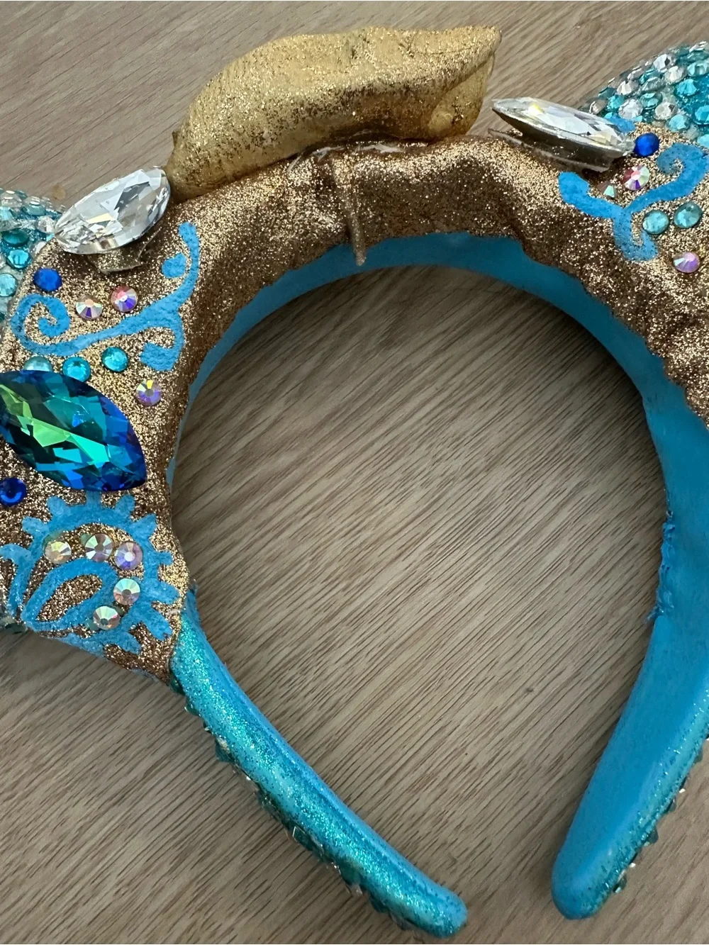 Custom Bling Disney Aladdin Themed Mouse Ears Headband Glittery Bejeweled